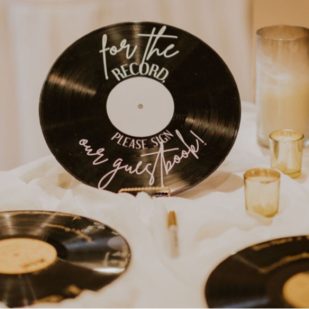 Record Wedding Guest Book / Signage